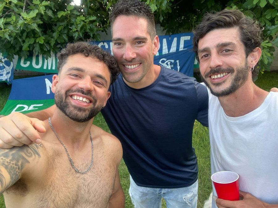 Rivas, De León y De Peña en la despedida del SEU